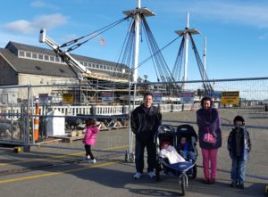 Tourists with the USS Constitution