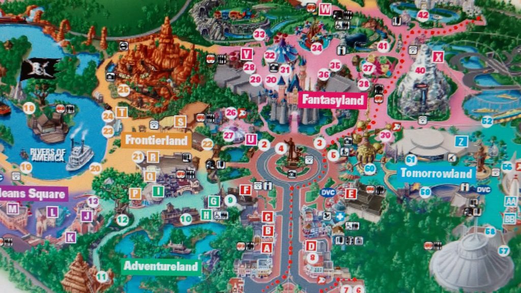 A map of Disneyland