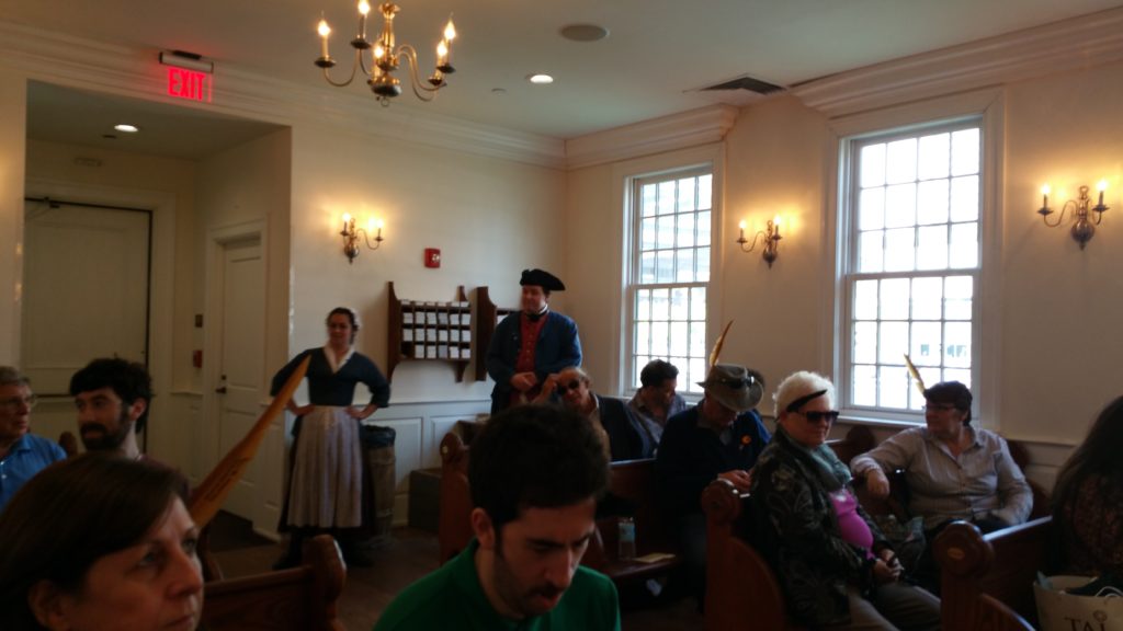 guests at the Boston Tea Party Museum