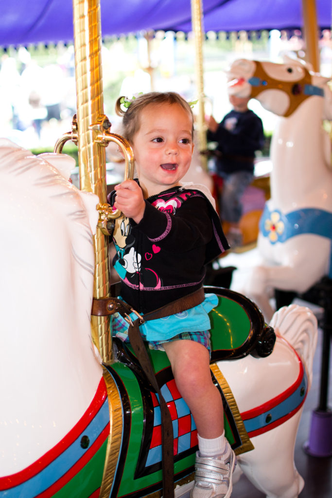 Toddler on Carousel Horse